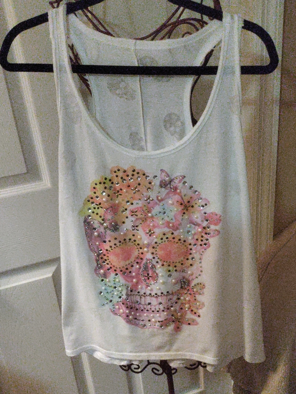Vince Camuto White Tank with Black Trim